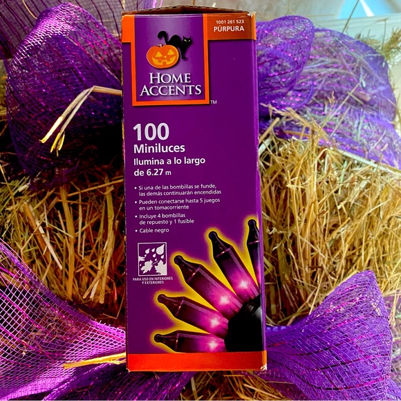 100 Purple Mini Holiday Lights 20’ft 7”in Lighted Length - Picture 2 of 6